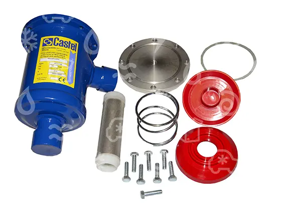 filtrdehydrátor CASTEL 4411/13A, 1 vložkový, 1.5/8